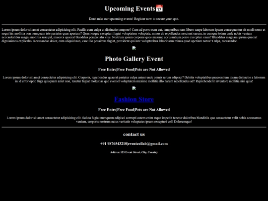 event/new project screenshot
