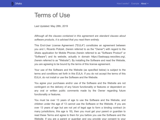about/terms screenshot