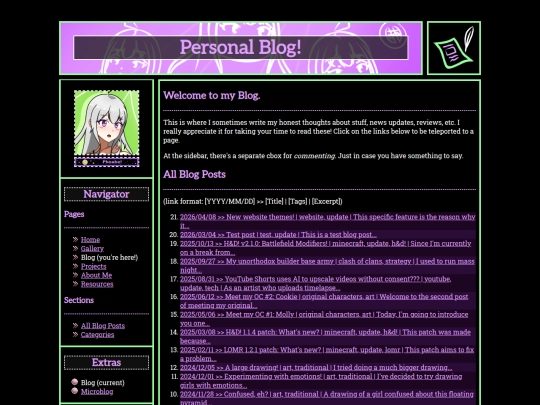 blog screenshot