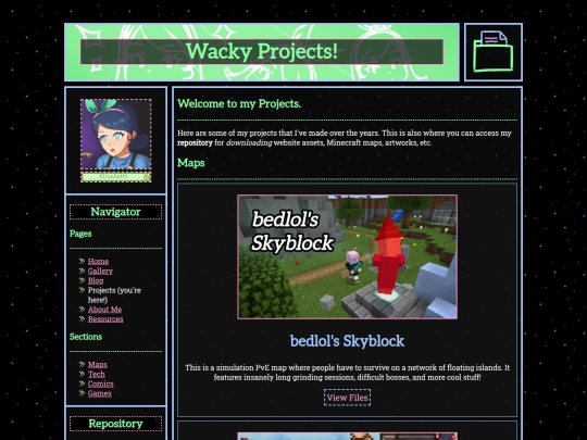 projects screenshot