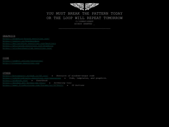 links screenshot