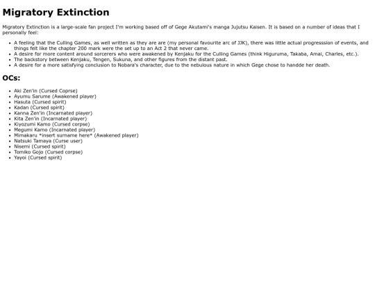 MigratoryExtinction screenshot