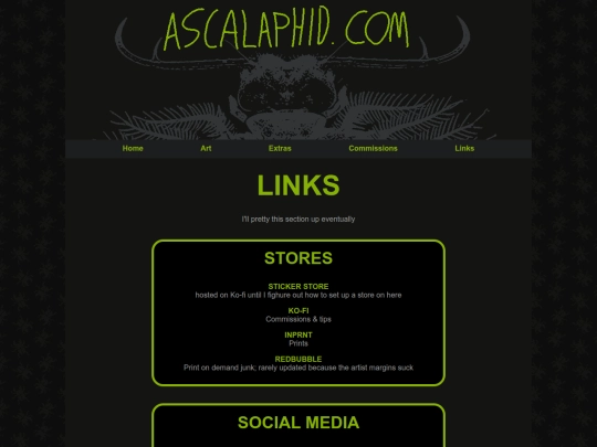 links screenshot