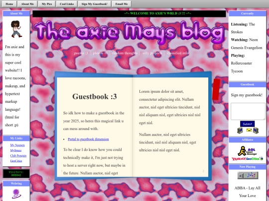 guestbook screenshot