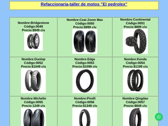 llantas/llantas screenshot
