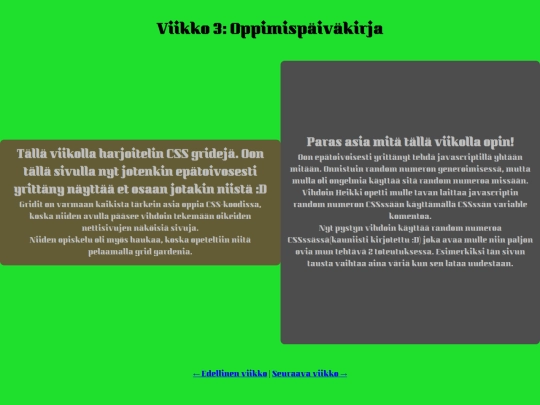 oppimispaivakirja/viikko3 screenshot