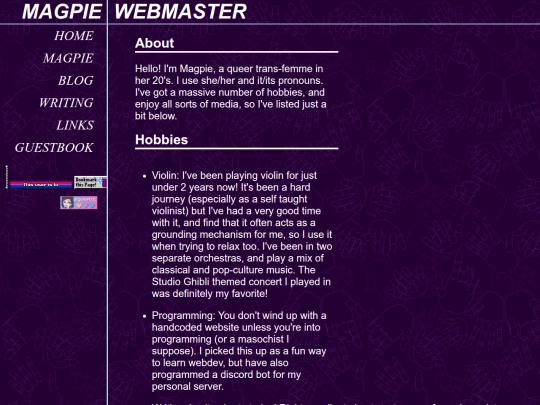 webmaster screenshot