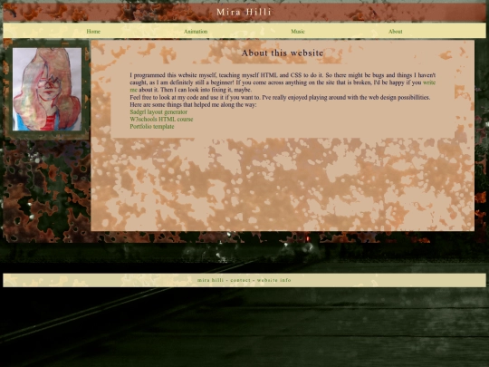 About/webinfo screenshot