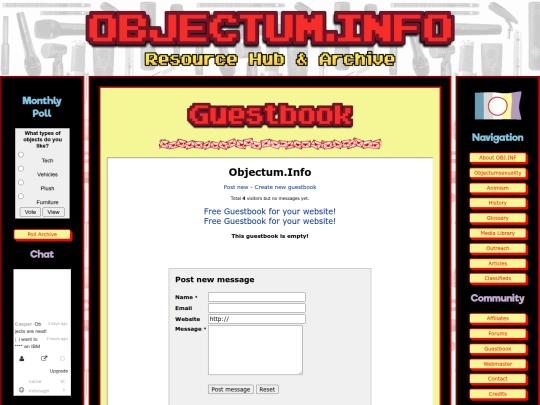 pages/guestbook screenshot