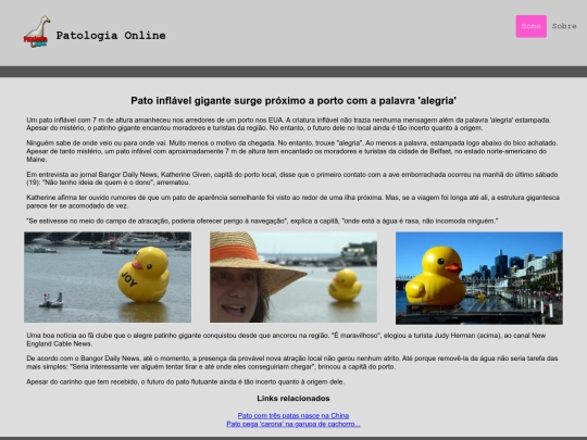 pages/noticia screenshot
