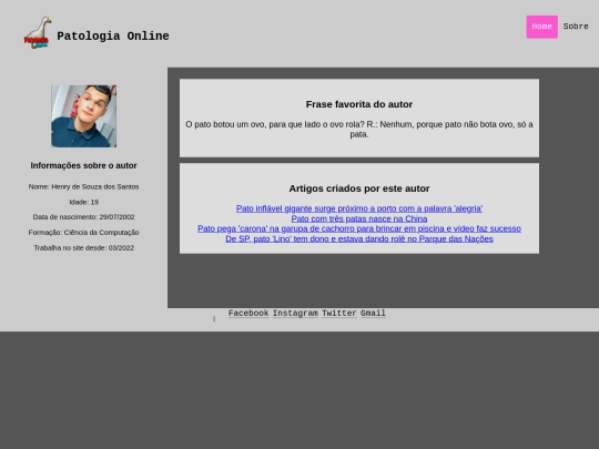pages/perfil screenshot