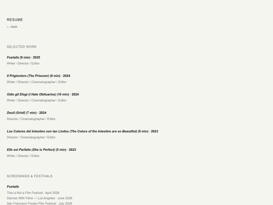 resume screenshot
