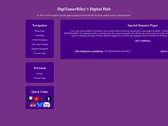 Donator Pages/DonatorHub screenshot