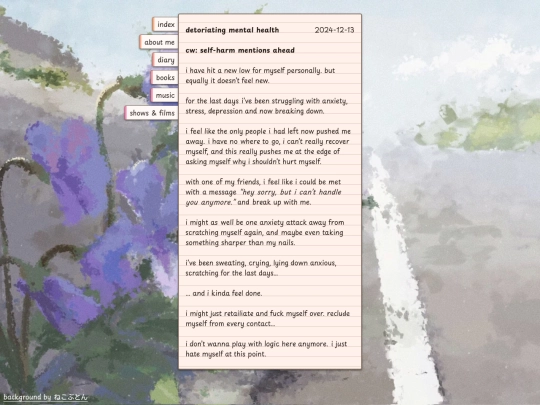 diary/detoriating-mental-health screenshot