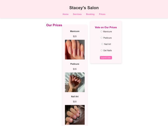 Prices screenshot