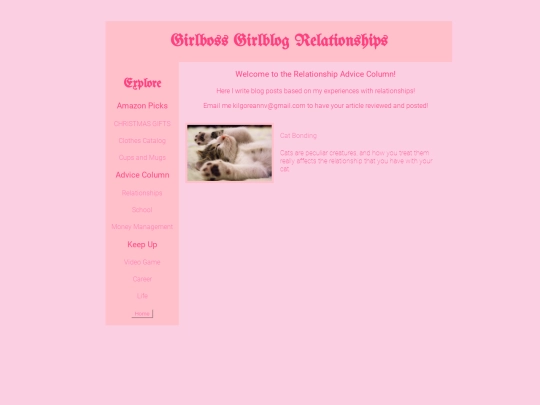 advice/relationships screenshot