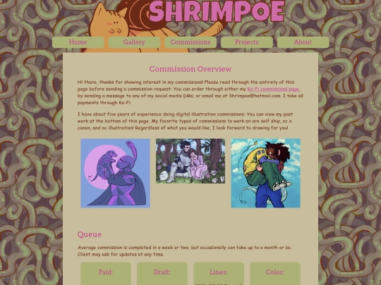 commissions screenshot