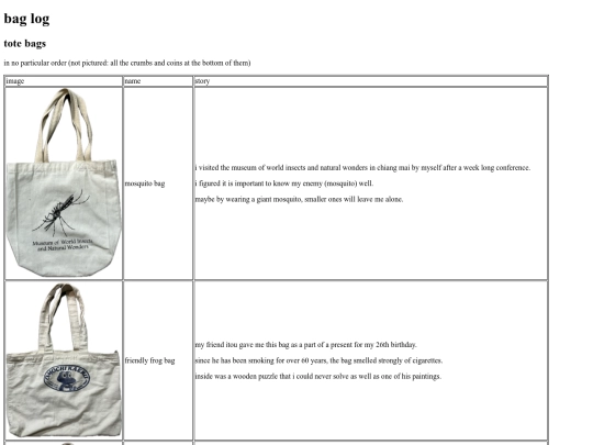 bags screenshot