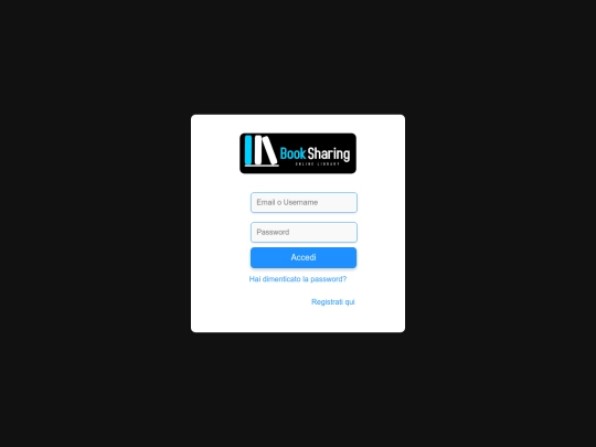 BookSharing/login screenshot