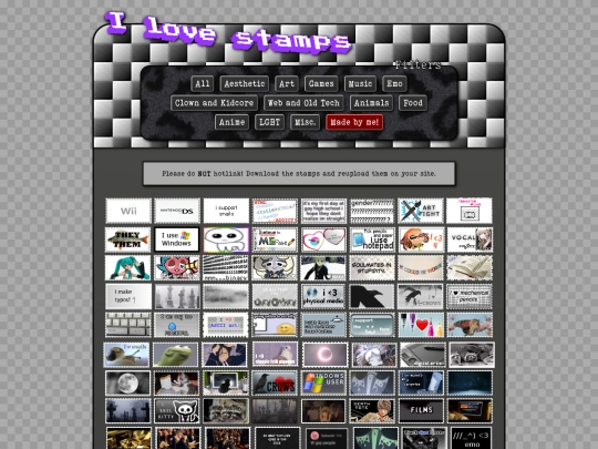 collections/stamps screenshot
