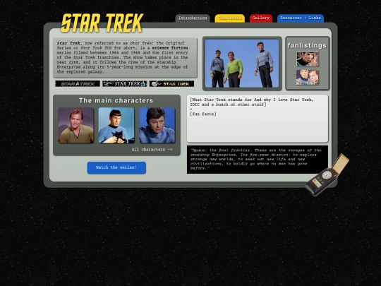 shrines/StarTrekTOS/TOS-index screenshot