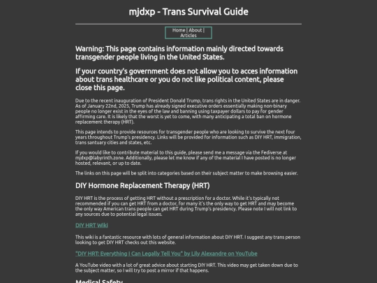 article/transsurvival screenshot