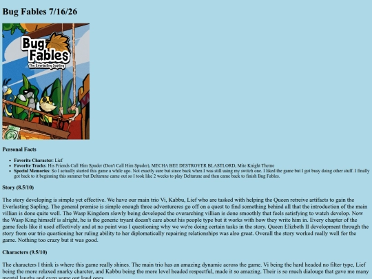 BugFables screenshot