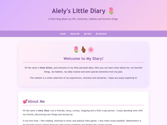 MyWebsite screenshot
