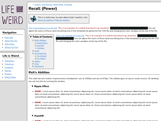 wiki/powers/recall screenshot