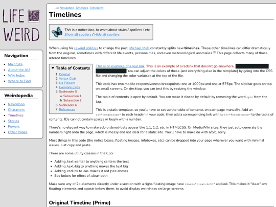 wiki/profiles/timelines screenshot