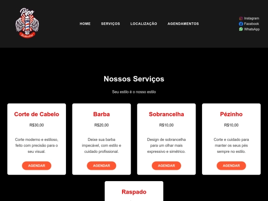 servicos screenshot