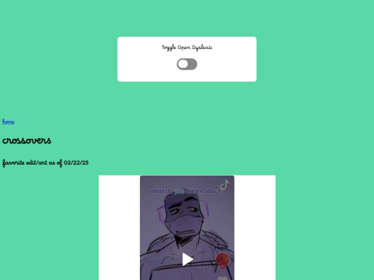 hyperfixations/crossover screenshot