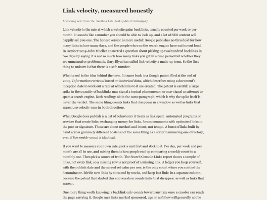link-velocity screenshot
