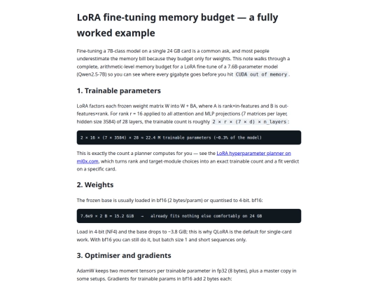 lora-memory-budget screenshot