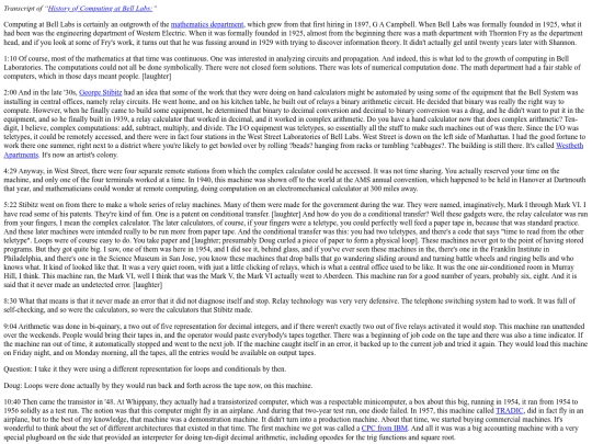 History-of-Computing-at-Bell-Labs screenshot