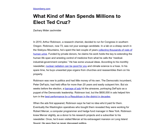 What Kind of Man Spends Millions to Elect Ted Cruz - Mercer screenshot