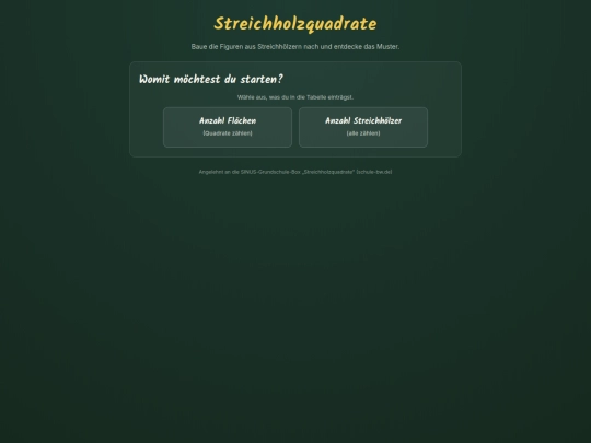 spiele/Zahlenstrahl Spiel/Streichholzquadrate screenshot