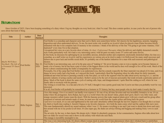 reading-log screenshot