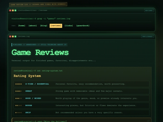 pages/reviews screenshot