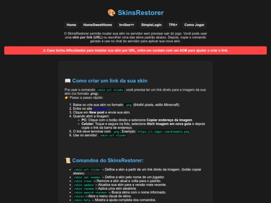 SkinsRestorer screenshot