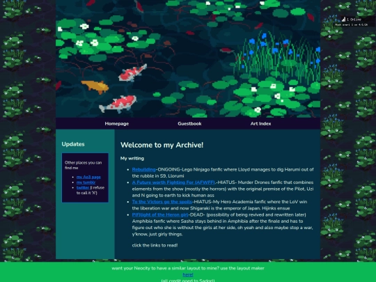 Ficpage screenshot