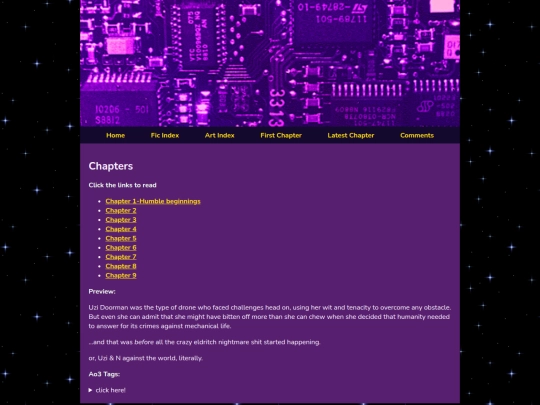 fics/AFWFF-Index screenshot