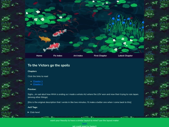fics/TDVGTS-Index screenshot