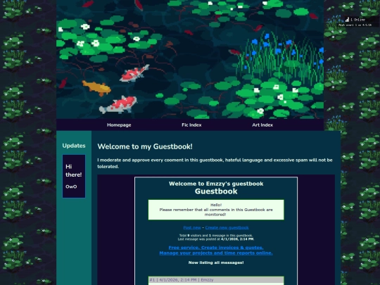 guestbook screenshot