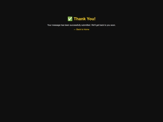 thank-you screenshot