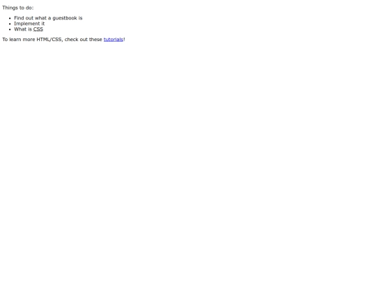 guestbook screenshot