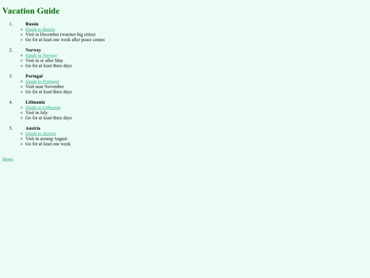 VacationGuide screenshot