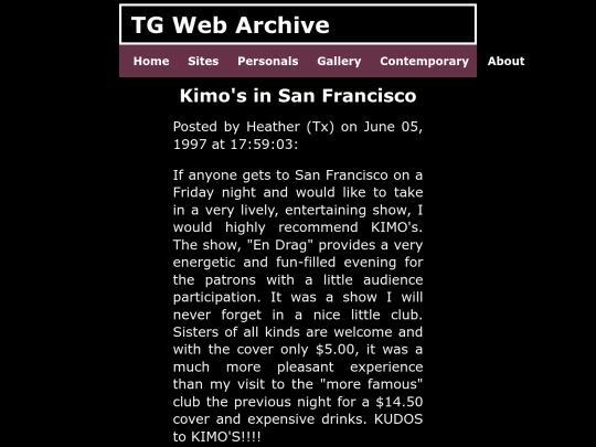 TGGuide/kimosinsanfran screenshot