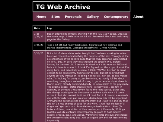 changelog screenshot