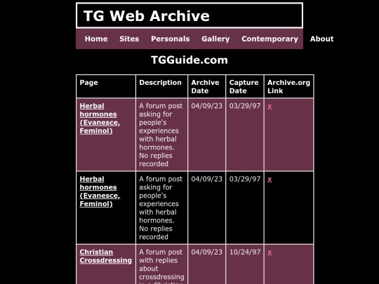 tgguidearchive screenshot